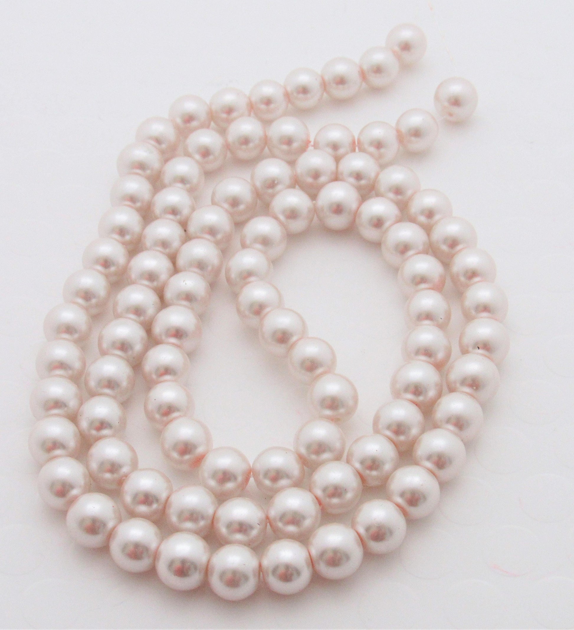 New 10mm Antique White Bubblegum Pearls, Chunky Pearls, Glass Pearls, Gumball Pearl, Bubblegum Necklace Supply Bead, Jewelry Supply,  Supply