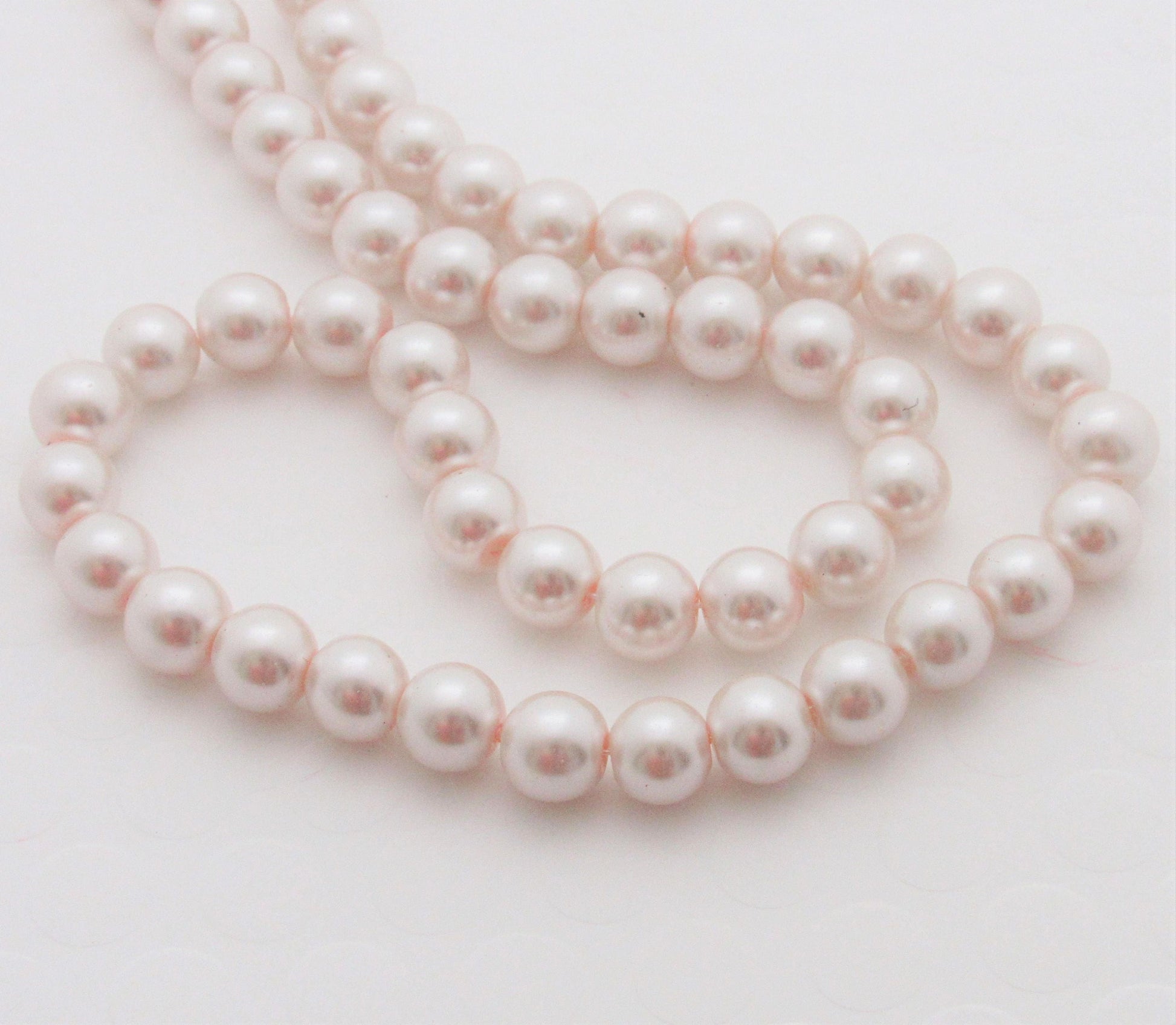 New 10mm Antique White Bubblegum Pearls, Chunky Pearls, Glass Pearls, Gumball Pearl, Bubblegum Necklace Supply Bead, Jewelry Supply,  Supply