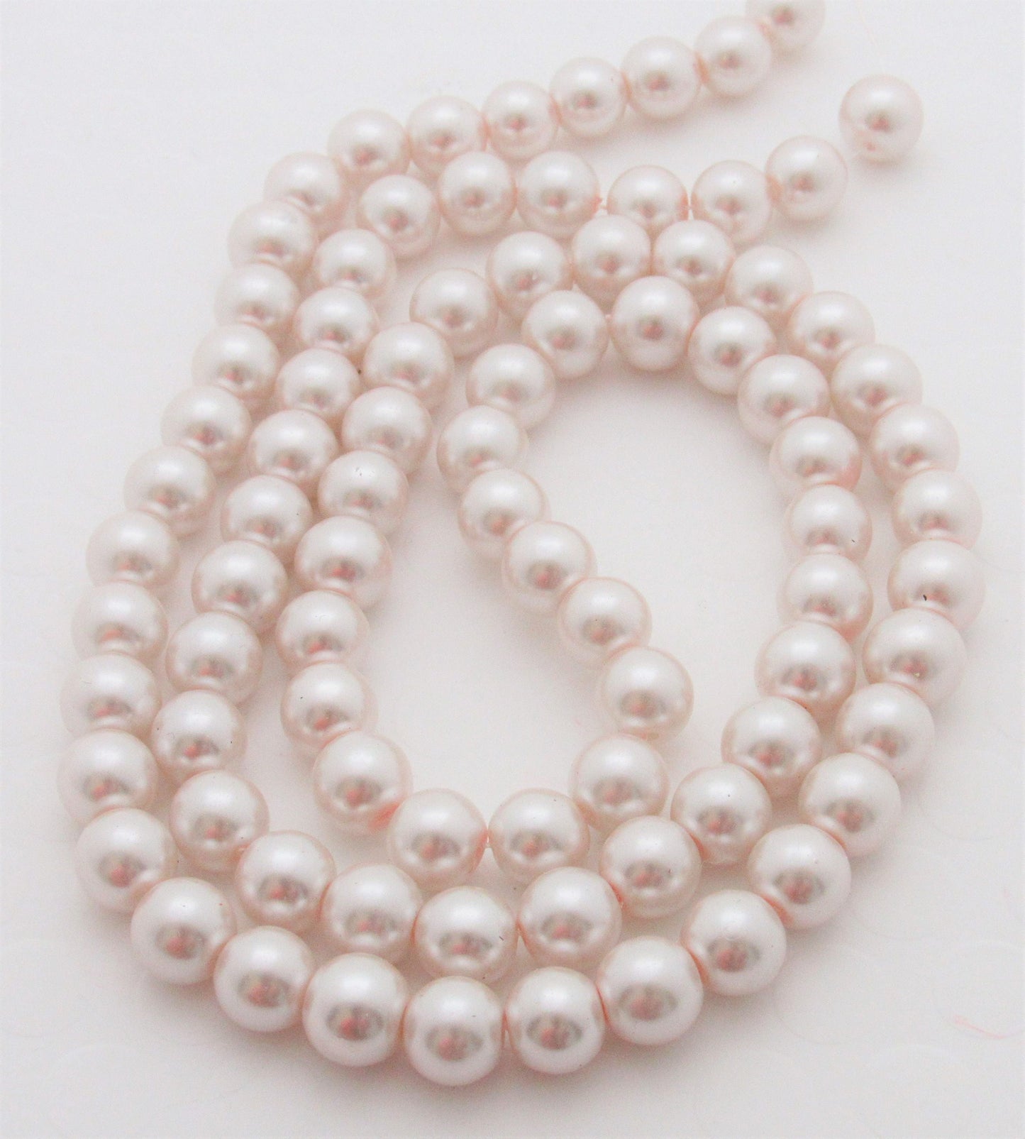 New 10mm Antique White Bubblegum Pearls, Chunky Pearls, Glass Pearls, Gumball Pearl, Bubblegum Necklace Supply Bead, Jewelry Supply,  Supply