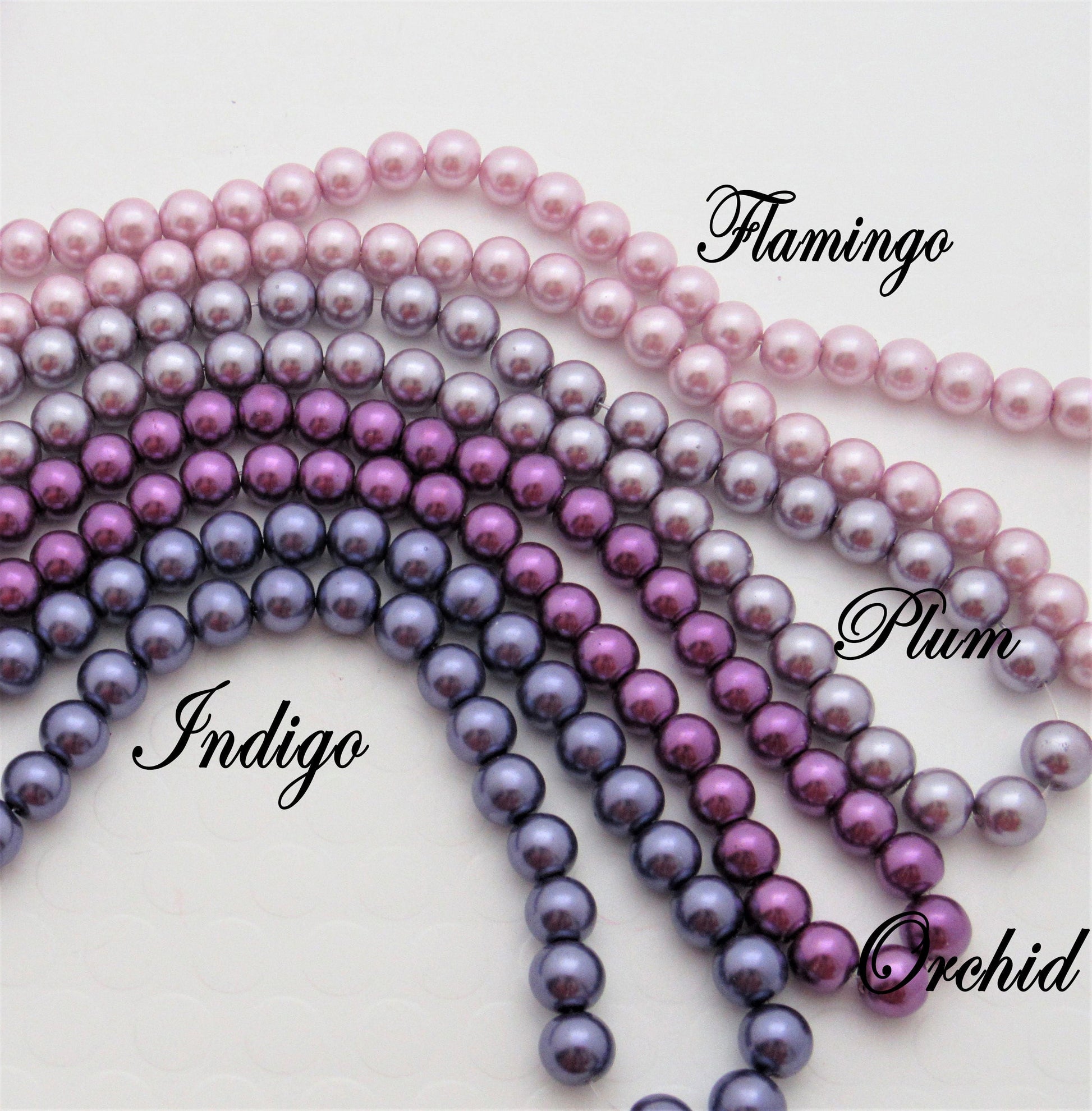 10mm Plum, Indigo, Flamingo, Orchid, Bubblegum Pearls, Chunky Pearls, Glass Pearls, Bubblegum Necklace Supply Bead, Jewelry Supply,