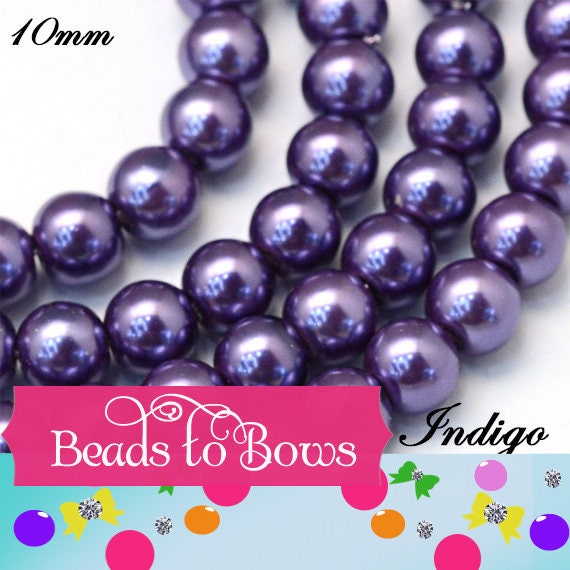 10mm Plum, Indigo, Flamingo, Orchid, Bubblegum Pearls, Chunky Pearls, Glass Pearls, Bubblegum Necklace Supply Bead, Jewelry Supply,