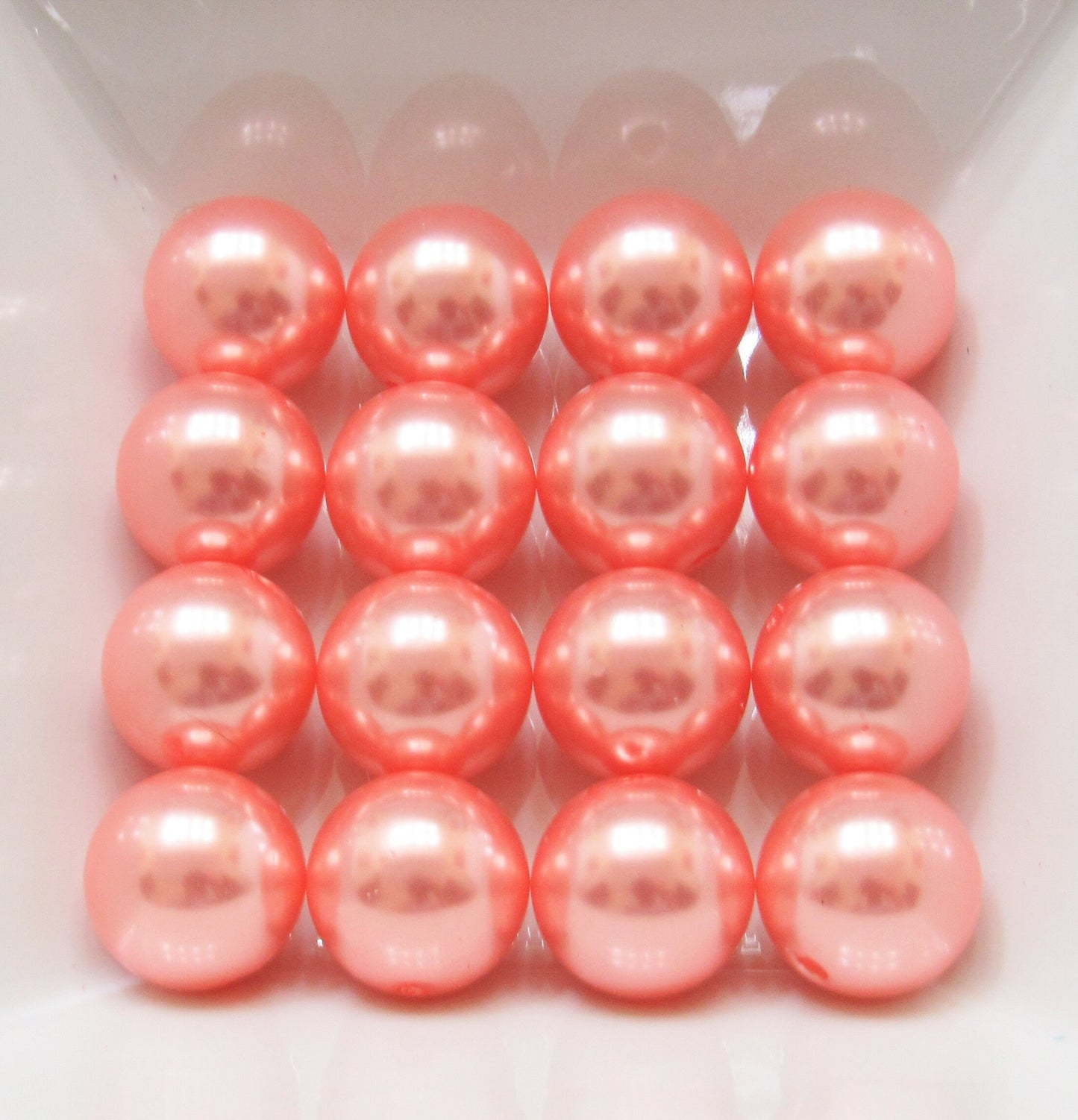 20mm Neon Peachy Pink Pearls, Bubblegum Pearls, Gumball Pearls, Round Acrylic Pearls, Chunky Necklace Bead Supply,