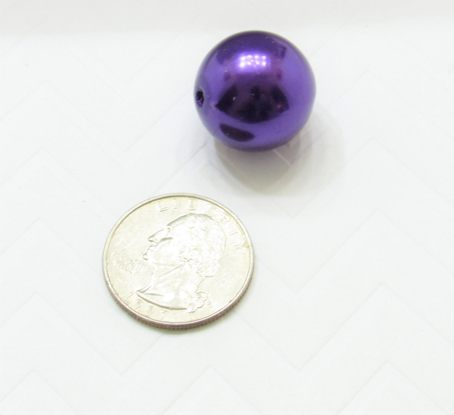 20mm Royal Purple Pearl Bubblegum Beads, Chunky Beads, Gumball Pearl Beads, Chunky Necklace Supply, Acrylic Pearl Beads, Chunky Bead Supply