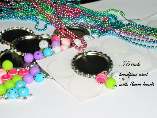 100 Silver Headpins, .75 inch Head Pins, Silver Colored Iron Headpins,  Jewelry Maker's Staple, Three Quarter Inch Head PinsFindings