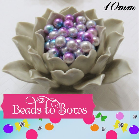 10mm Mermaid Bubblegum Pearls, Ombre  Acrylic Pearls, Gumball Pearls, Bubblegum Necklace Supply Bead, Jewelry Supply,  Supply