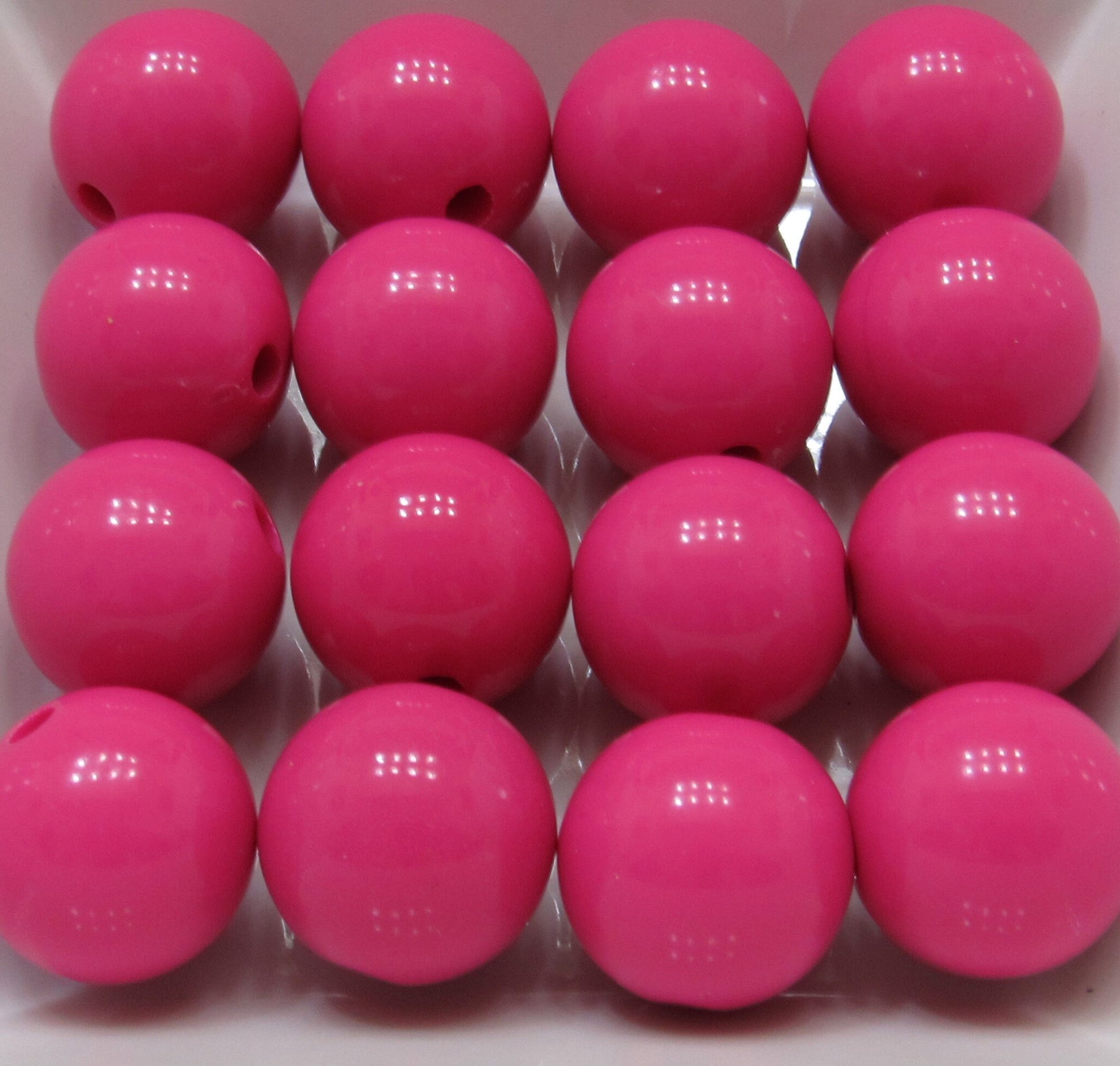 20mm Fuchsia Bubblegum Beads, Chunky Bubblegum Bead, Bubblegum Bead Supply, Gumball Bead, Chunky Necklace Supply, Gum Ball Bead