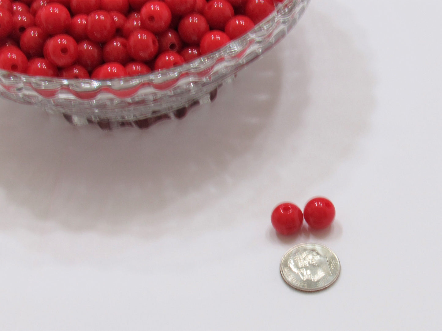 10mm Red Bubblegum Beads, Round Bubblegum Beads, Chunky Acrylic Beads, Gumball Beads, Fairy Kei Beads, Chunky Necklace Supply Beads