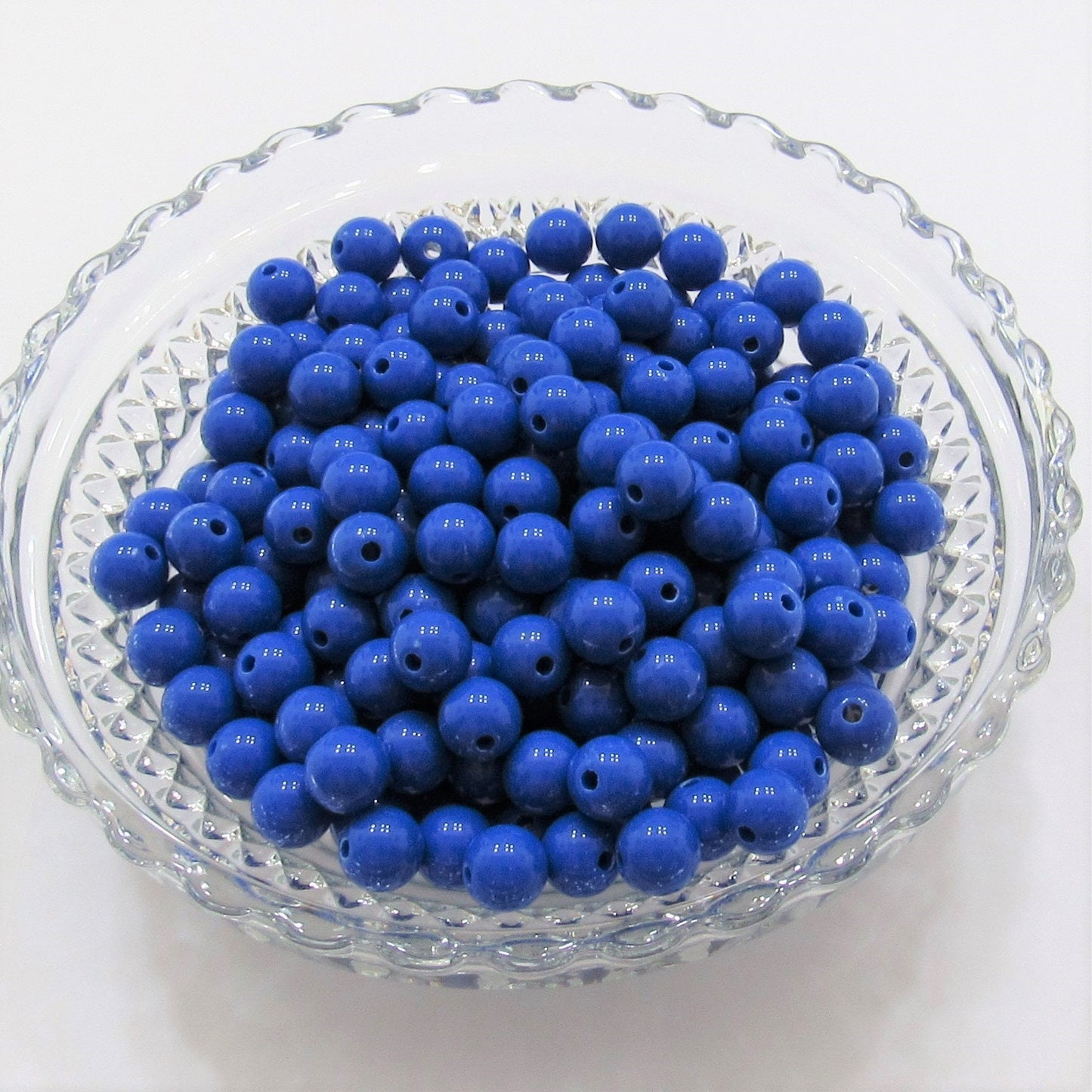 10mm Royal Blue Bubblegum Beads, Round Bubblegum Beads, Chunky Acrylic Beads, Gumball Beads, Fairy Kei Beads, Chunky Necklace Supply Beads