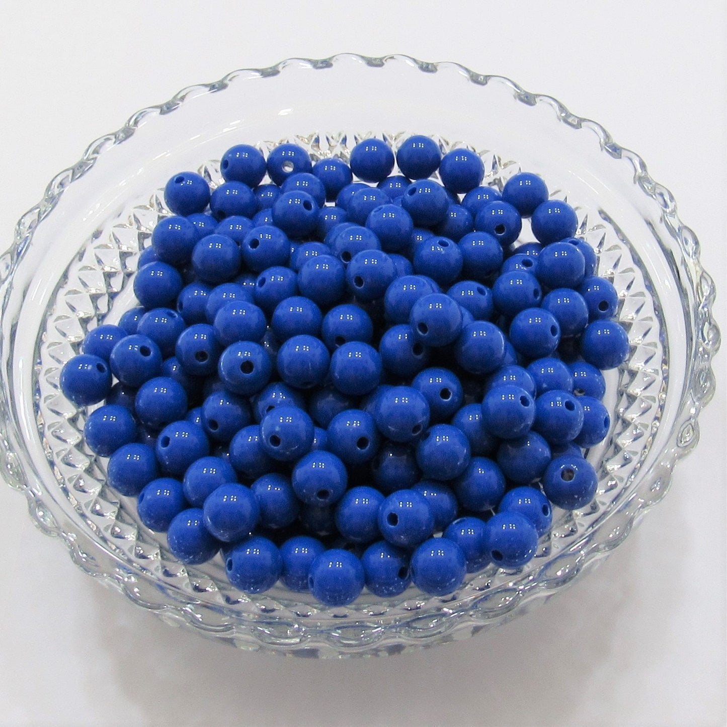 10mm Royal Blue Bubblegum Beads, Round Bubblegum Beads, Chunky Acrylic Beads, Gumball Beads, Fairy Kei Beads, Chunky Necklace Supply Beads
