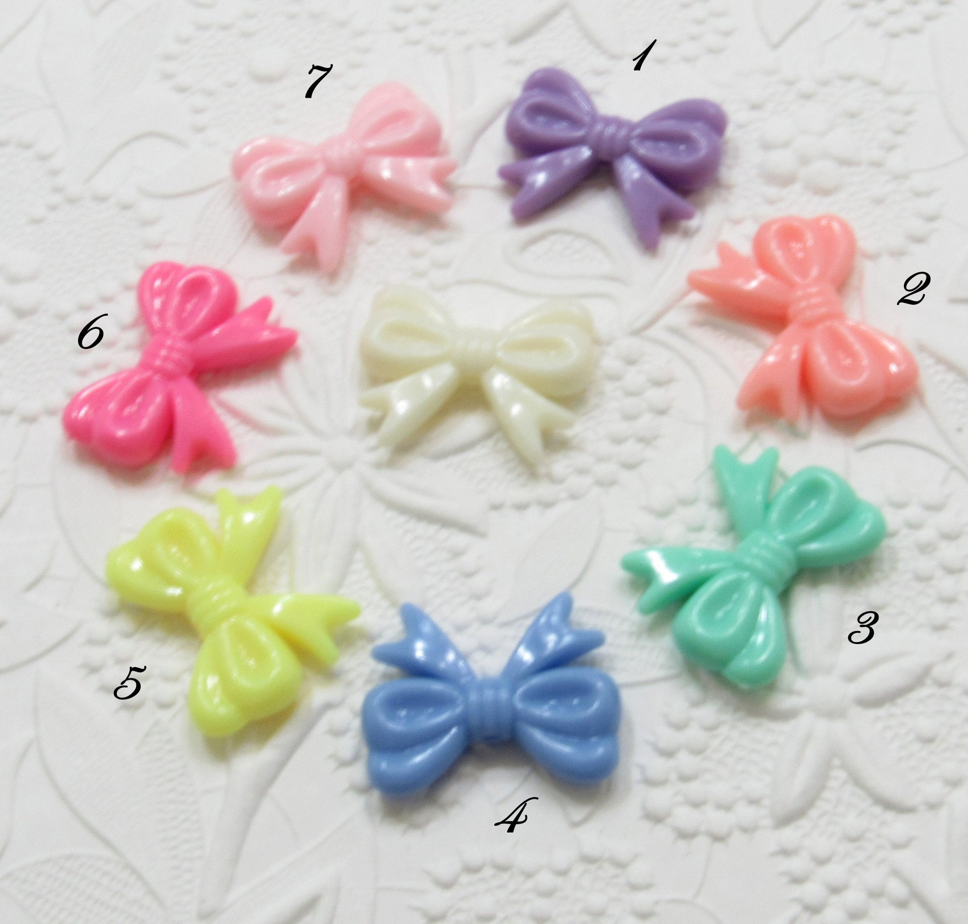 10 Small 29mm Bow Beads, Bubblegum Bownot Bead, Chunky Necklace Bead, Bubble Gum Bow Beads, Chunky Bubblegum Necklace bow