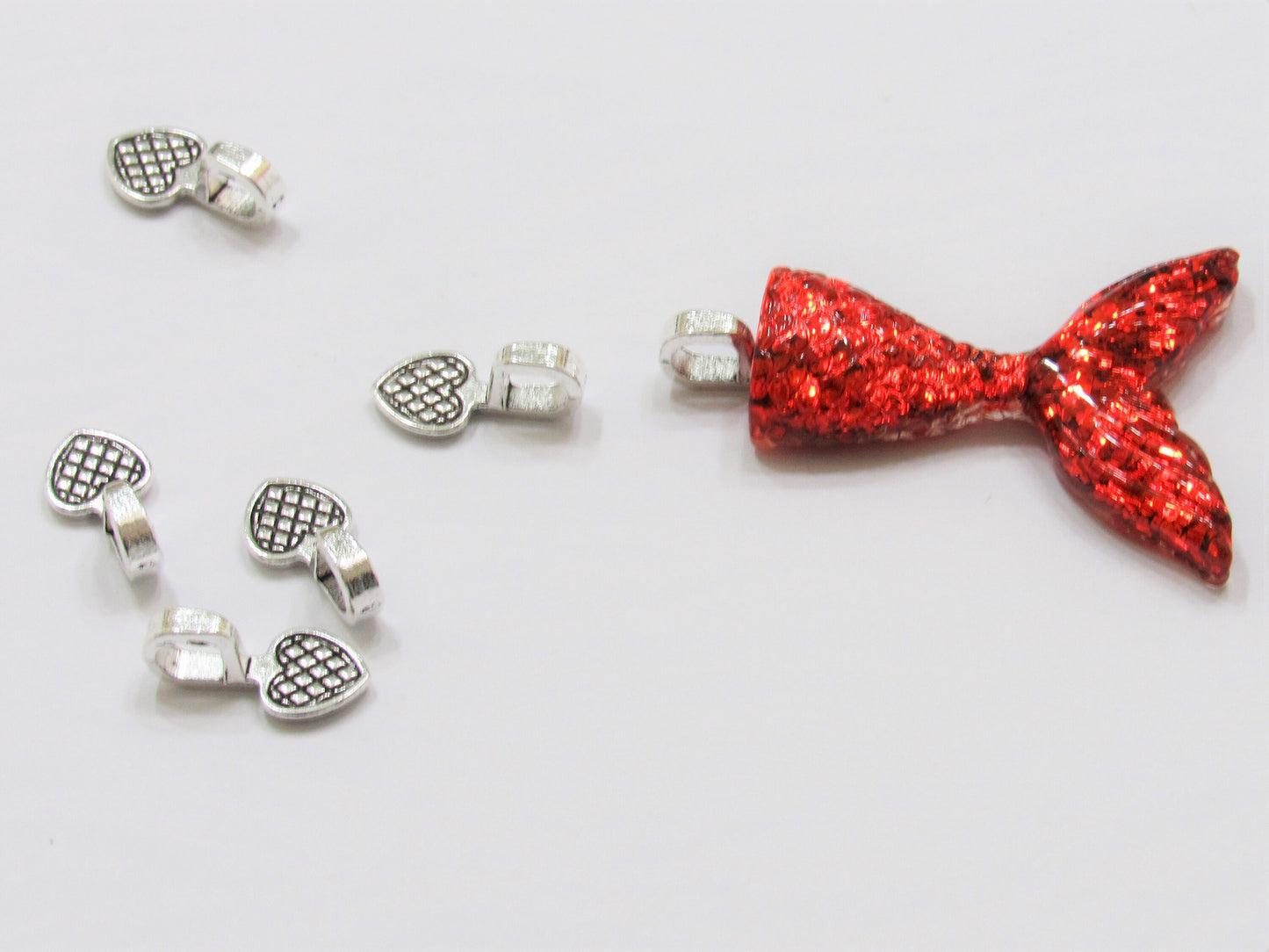 3 Ct  1.29  Glitter Mermaid Cabochons, Pendant, Scrapbook Finding, Phone Cases Deco, Purse Charm, Card Making Supply