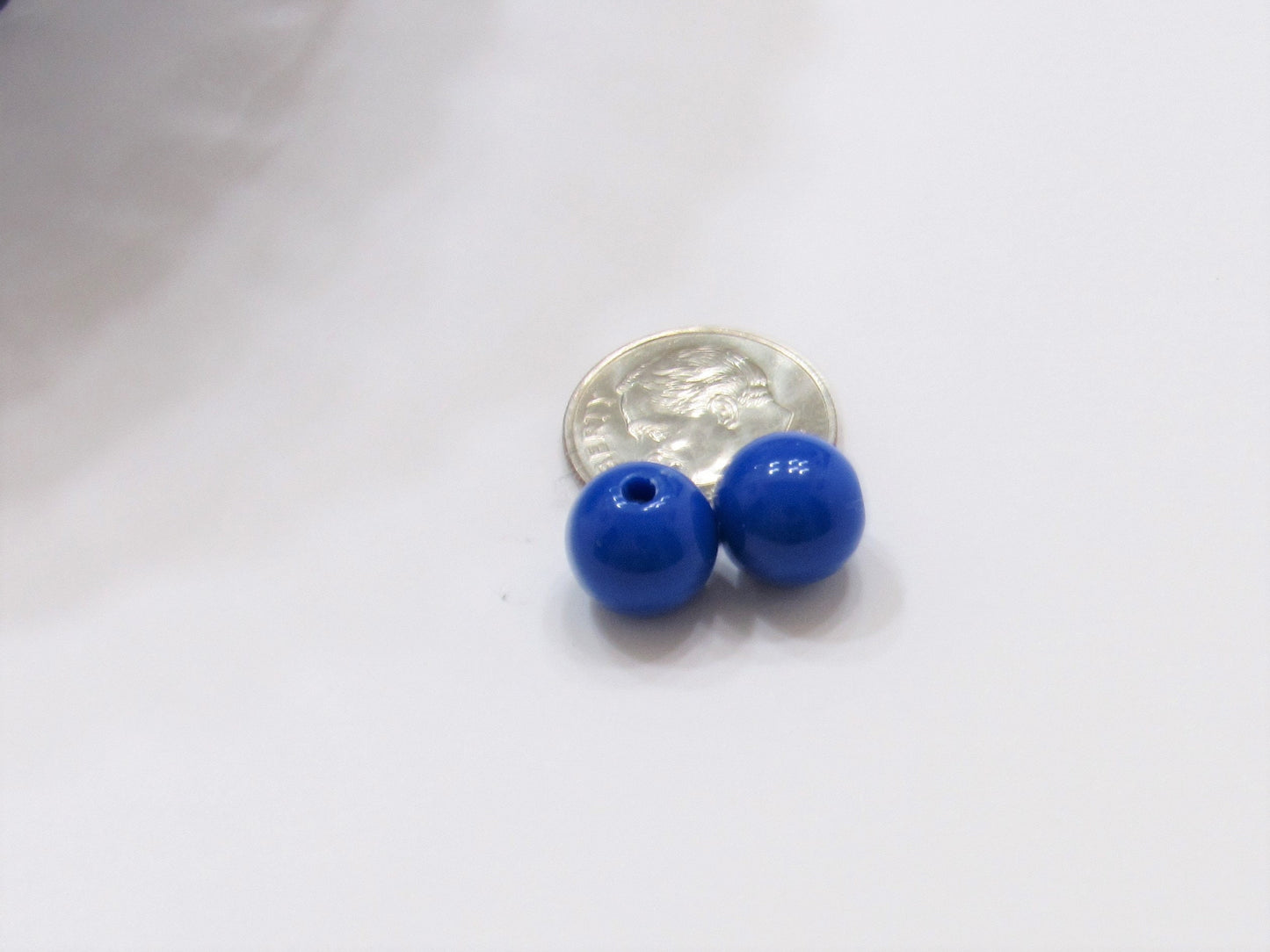 10mm Royal Blue Bubblegum Beads, Round Bubblegum Beads, Chunky Acrylic Beads, Gumball Beads, Fairy Kei Beads, Chunky Necklace Supply Beads
