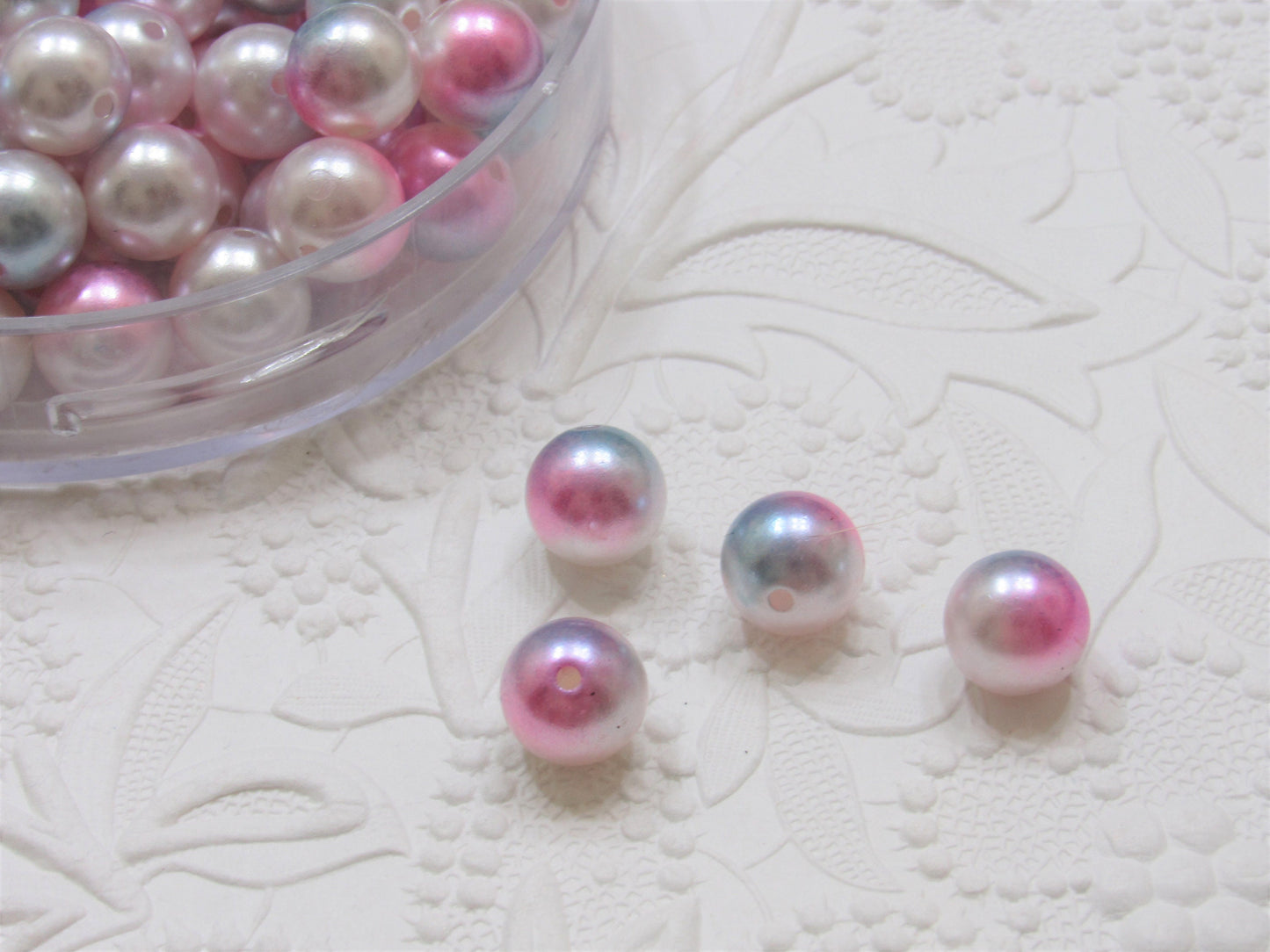 12mm Mermaid 50 Ct Bubblegum Pearls, Magic Pearls, Ombre Pearls, Gumball Pearls, Bubblegum Necklace Supply Bead, Jewelry Supply,  Supply
