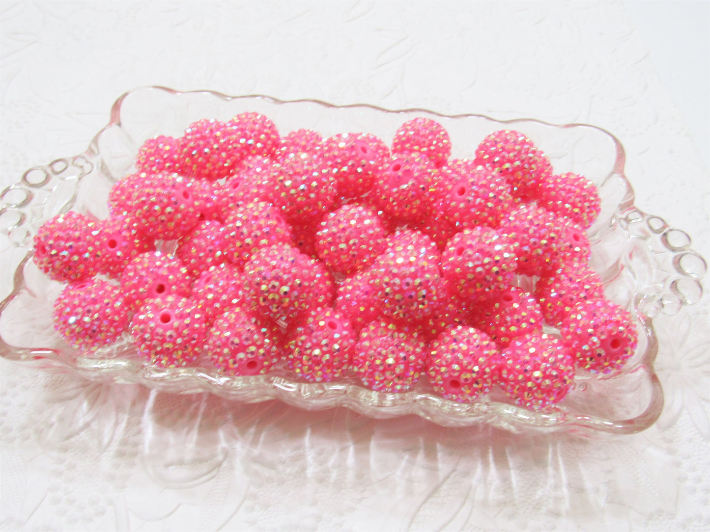 Sale 20mm Hot Pink Rhinestone Bubblegum Beads, Chunky Bubblegum Bead,  Pink Rhinestone Bead Pink, Gum Ball Bead Bubblegum Necklace Bead