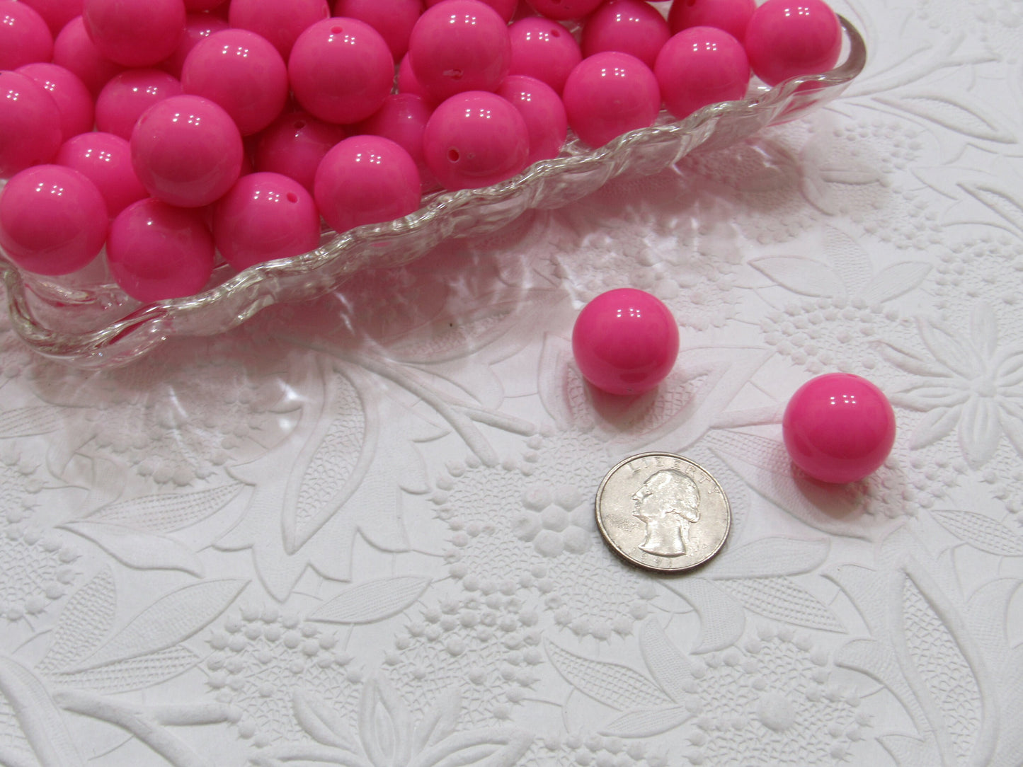 20mm Light Hot Pink Bubblegum beads, Chunky Acrylic beads, Gumball beads, Chunky Bubblegum Beads, Chunky Necklace Supply, Gum Ball Beads