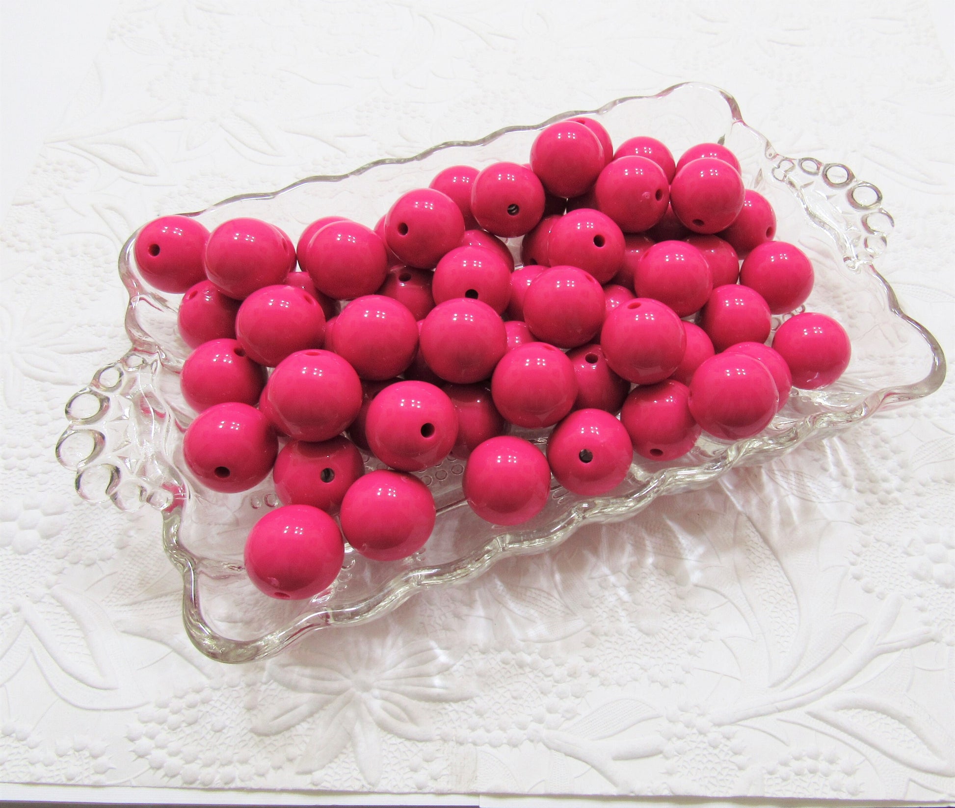 20mm Fuchsia Bubblegum Beads, Chunky Bubblegum Bead, Bubblegum Bead Supply, Gumball Bead, Chunky Necklace Supply, Gum Ball Bead
