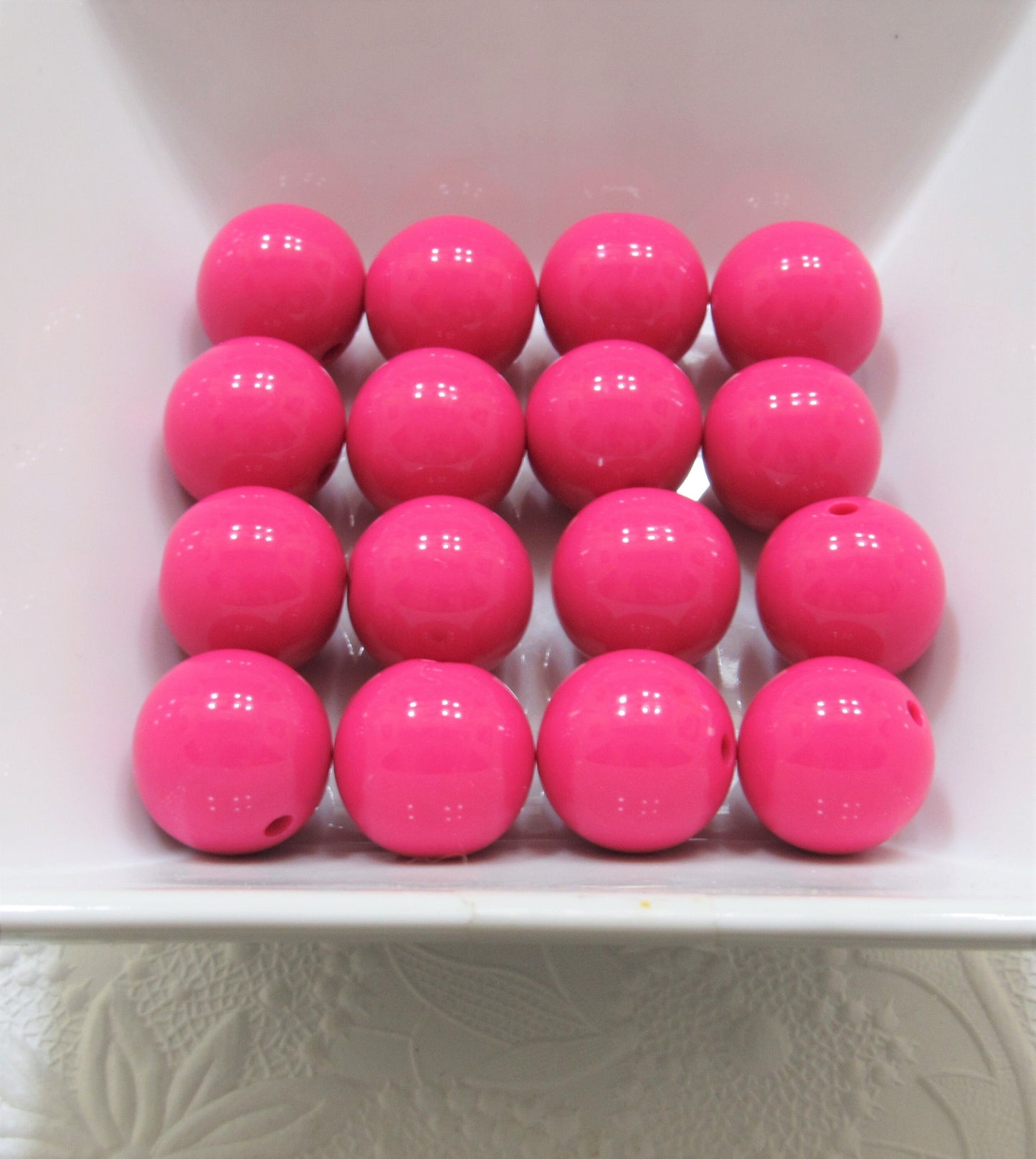 20mm Fuchsia Bubblegum Beads, Chunky Bubblegum Bead, Bubblegum Bead Supply, Gumball Bead, Chunky Necklace Supply, Gum Ball Bead