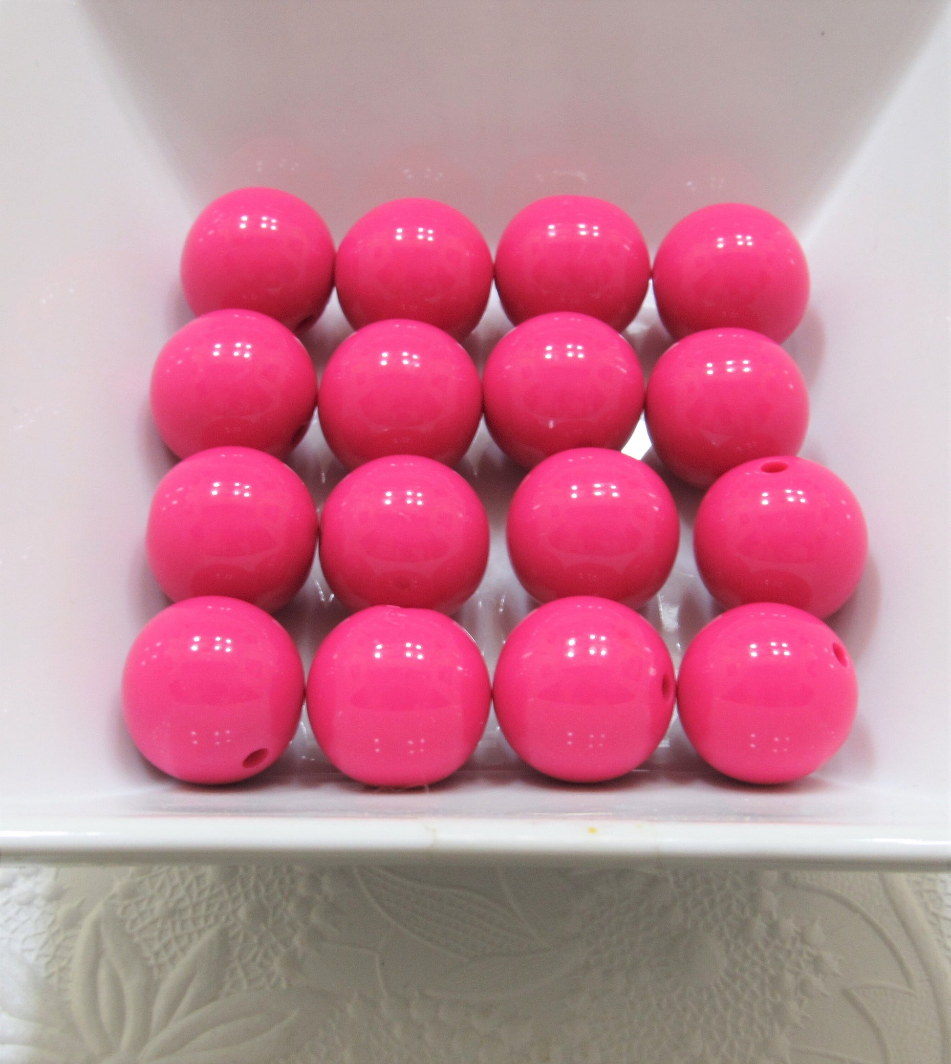 20mm Fuchsia Bubblegum Beads, Chunky Bubblegum Bead, Bubblegum Bead Supply, Gumball Bead, Chunky Necklace Supply, Gum Ball Bead
