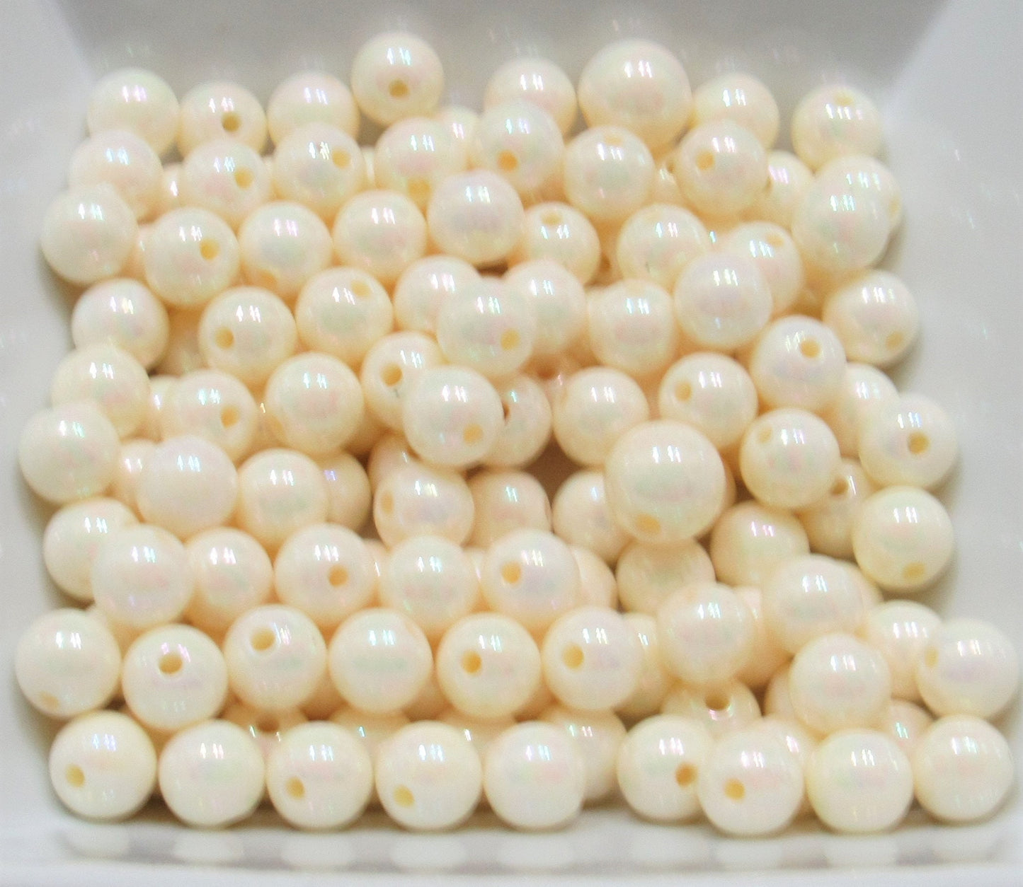 10mm AB  Cream  Bubblegum Beads,  Chunky Bubblegum Beads, Gumball Beads, Acrylic Bead, Fairy Kawaii Bead, Chunky Bubblegum Bead, Chunky Bead