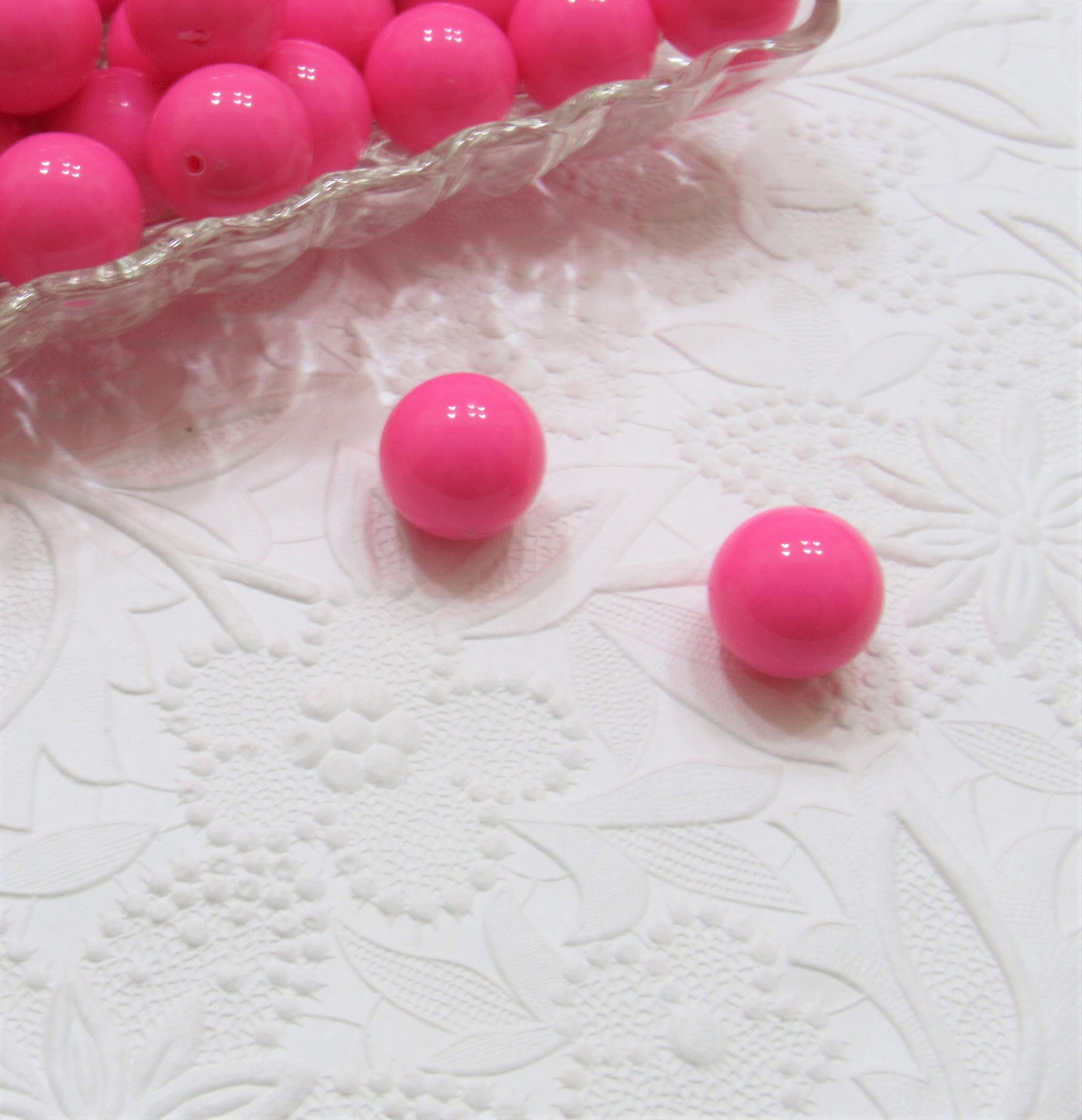 20mm Light Hot Pink Bubblegum beads, Chunky Acrylic beads, Gumball beads, Chunky Bubblegum Beads, Chunky Necklace Supply, Gum Ball Beads