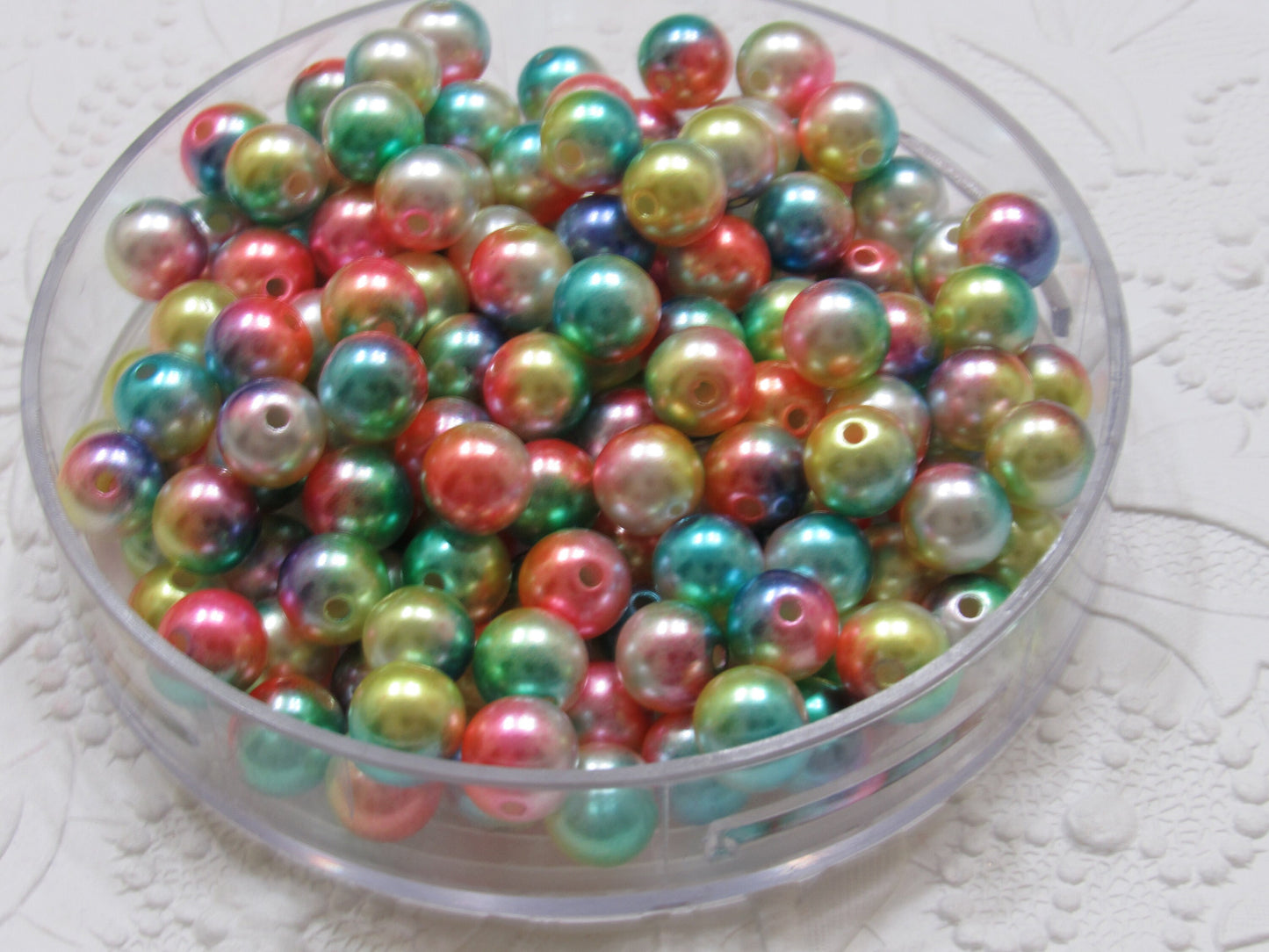 10mm Mermaid Bubblegum Pearls, Ombre Acrylic Pearls, Gumball Pearls, Bubblegum Necklace Supply Bead, Jewelry Supply,  Supply