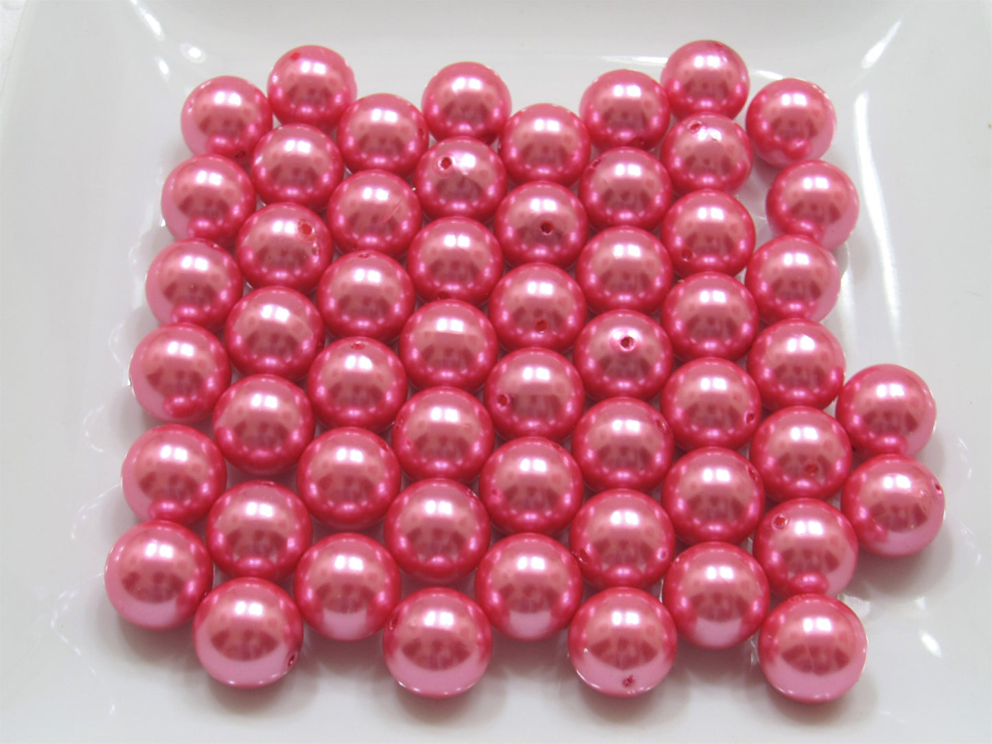 20mm Hot Pink Pearl Bubblegum Beads, Gumball Beads, Round Acrylic Pearl Beads, Bubblegum Bead Chunky Necklace Supply Bead, Faux Pearl Beads