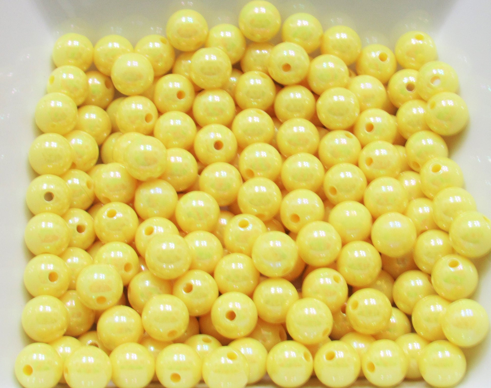NEW 10mm A B Yellow Bubblegum Beads, Chunky Bubblegum Bead, Gumball Bead, Acrylic Beads, Fairy Kawaii Bead Chunky Bubblegum Bead Chunky Bead