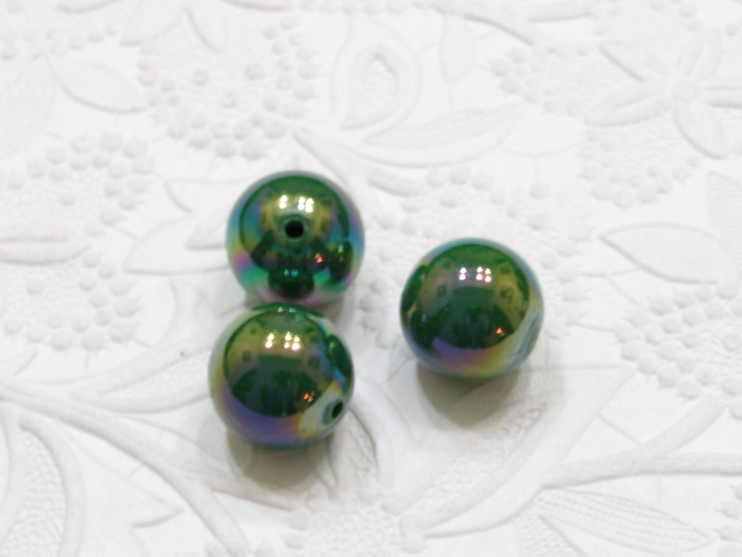 20mm Green AB Bubblegum Beads, Chunky AB Beads, Round Acrylic Gumball Bead, Bubblegum Bead, Jewelry and Beading Supply