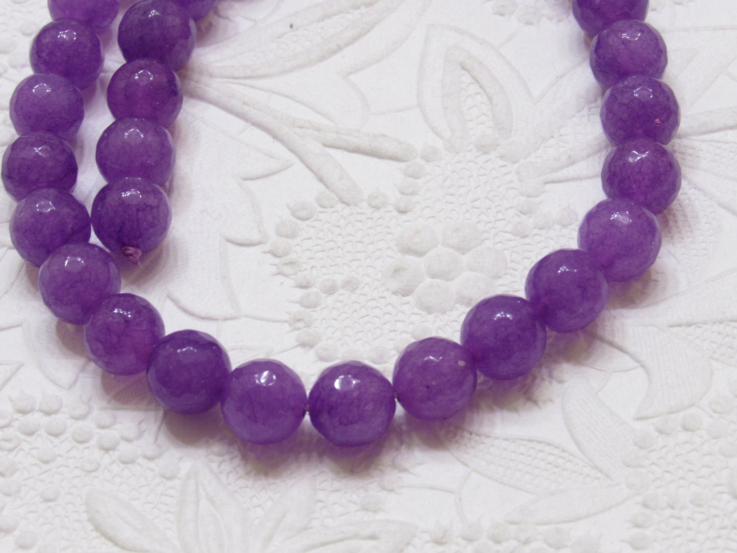 Natural Malaysia Purple Jade 10mm Beads, 14 inch Strand, 37 piece strand,  Dyed Natural Malaysia Jade Coral Beads