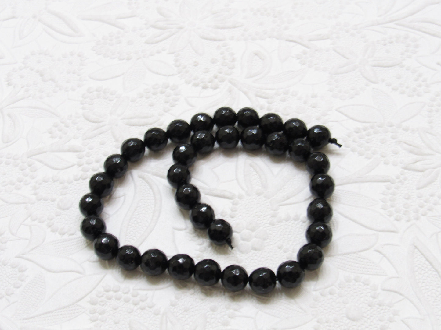 New Natural Malaysia Black Jade 10mm Beads, 14 inch Strand, 37 piece strand,  Dyed Natural Malaysia Jade Coral Beads