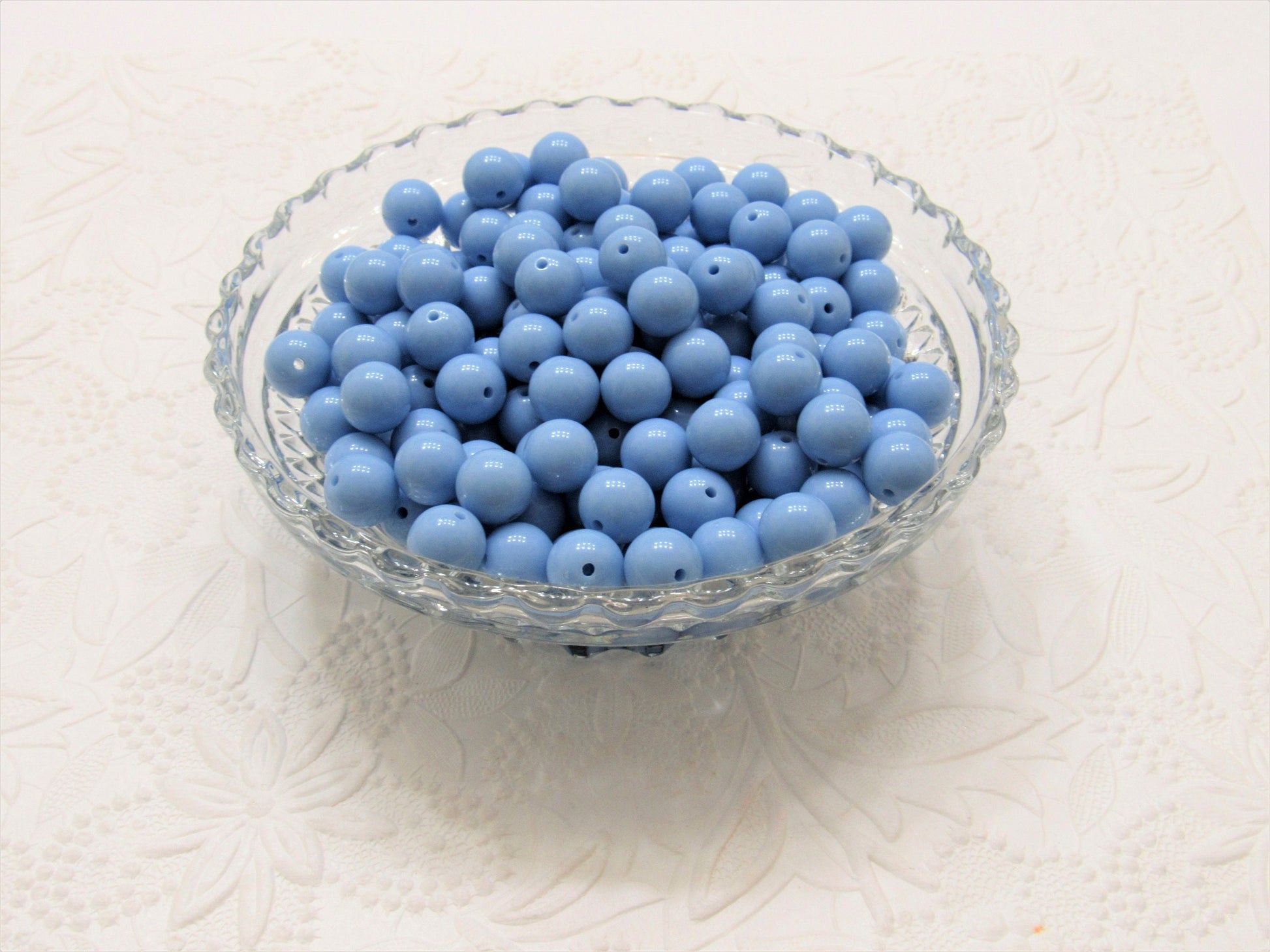 50 Millenium 12mm Blue Bubblegum Beads, Round Bubblegum Beads, Chunky Acrylic Beads, Fairy Kei Beads, Chunky Necklace Supply Beads