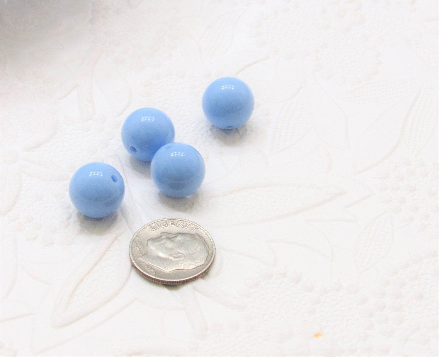 50 Millenium 12mm Blue Bubblegum Beads, Round Bubblegum Beads, Chunky Acrylic Beads, Fairy Kei Beads, Chunky Necklace Supply Beads