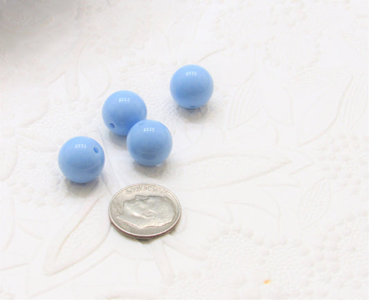 50 Millenium 12mm Blue Bubblegum Beads, Round Bubblegum Beads, Chunky Acrylic Beads, Fairy Kei Beads, Chunky Necklace Supply Beads