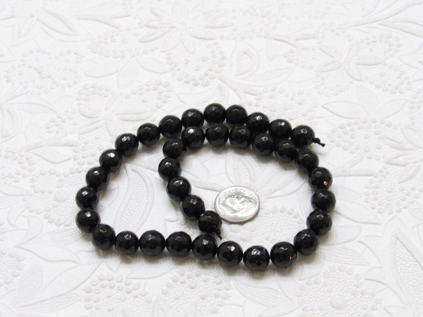 Natural Malaysia Black Jade 10mm Beads, 14 inch Strand, 37 piece strand,  Dyed Natural Malaysia Jade Beads