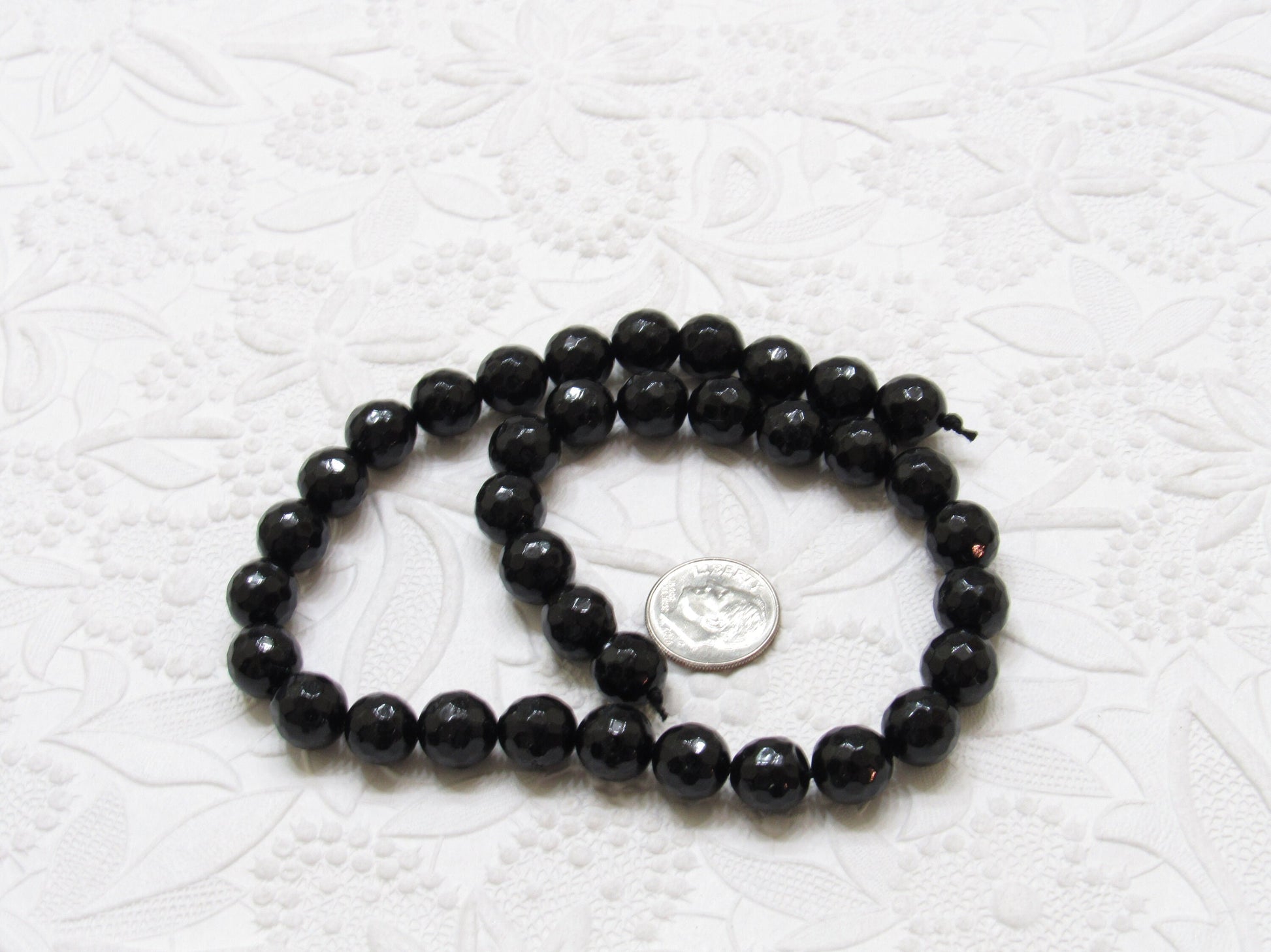 Natural Malaysia Black Jade 10mm Beads, 14 inch Strand, 37 piece strand,  Dyed Natural Malaysia Jade Beads