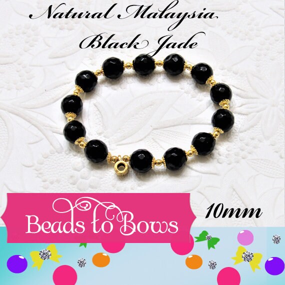 Natural Malaysia Black Jade 10mm Beads, 14 inch Strand, 37 piece strand,  Dyed Natural Malaysia Jade Beads