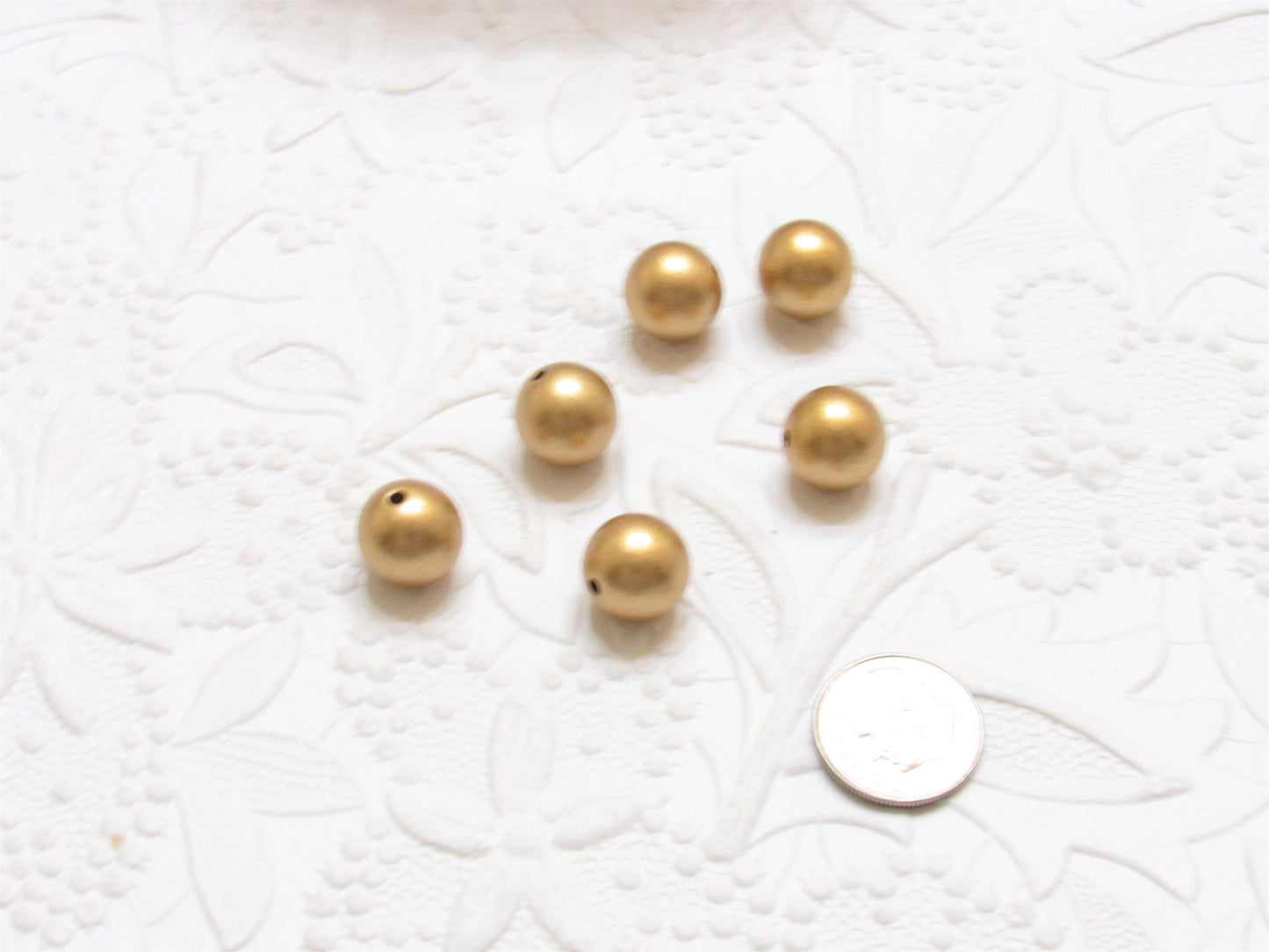 12mm Matte Gold Bubblegum Pearl Beads, Gumball Beads, Pearl Beads, Bubblegum Pearls, Beading Supply, Jewelry Supply