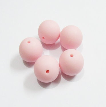 New 20mm Satin Finish Beads, Pastel Pink Bubblegum Beads, Gumball Beads, Round Beads, Bubblegum Pearls, Beading Supply, Jewelry Supply