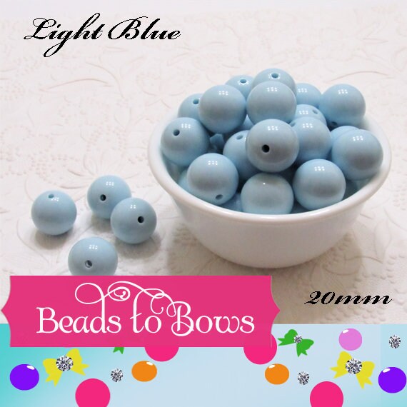 20mm Blue Bubblegum Beads, Chunky Bead, Acrylic Bubblegum Beads, Gumball Beads, Chunky Necklace Supply Bead, Chunky Bubblegum Beads