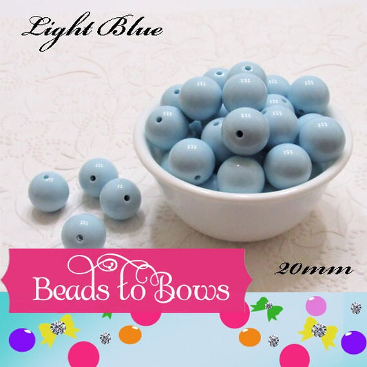 20mm Blue Bubblegum Beads, Chunky Bead, Acrylic Bubblegum Beads, Gumball Beads, Chunky Necklace Supply Bead, Chunky Bubblegum Beads