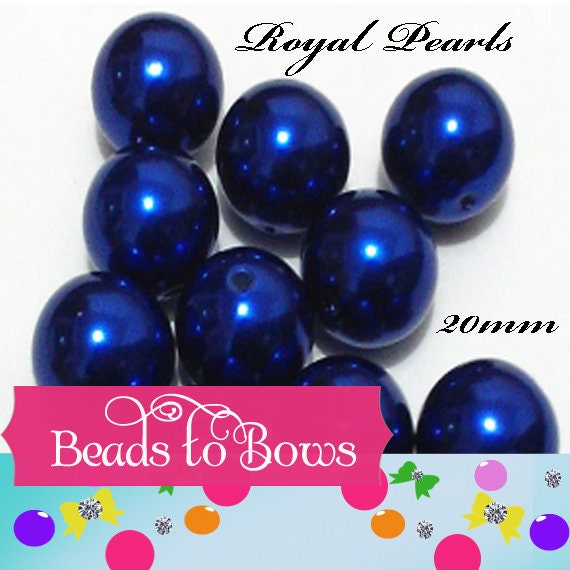 20mm Royal Pearls, Bubblegum Pearl Beads, Faux Acrylic Pearls, Chunky Bead Supply, Chunky Necklace Bead Supply