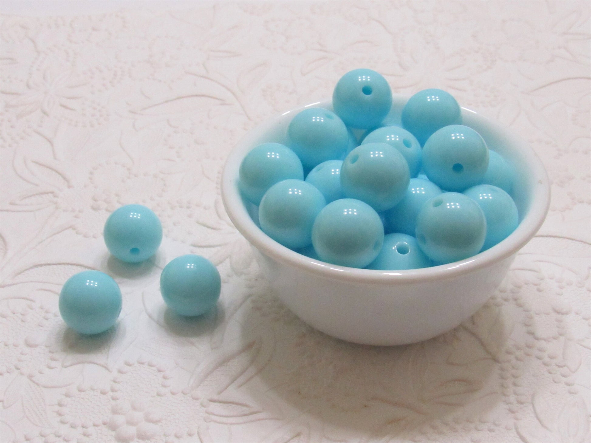 20mm Ocean Blue Chunky Bubblegum Beads, Acrylic Beads Gumball Bead, Chunky Bubblegum Beads, Chunky Necklace Supply Beads, Gum Ball Beads