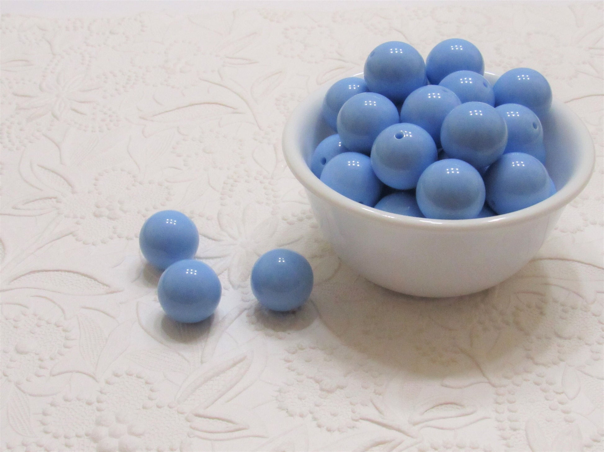 20mm Blue Bubblegum Beads, Chunky Bead, Acrylic Bubblegum Beads, Gumball Beads, Chunky Necklace Supply Bead, Chunky Bubblegum Beads