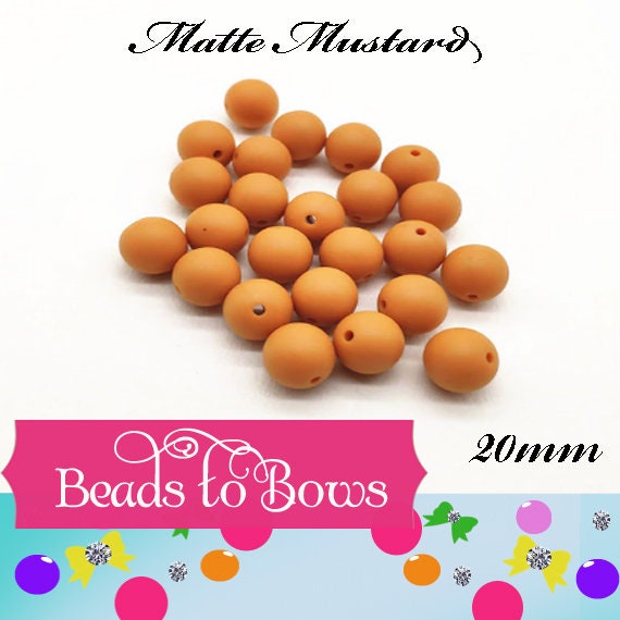 New 50 Matte 12mm  Mustard Bubblegum Beads, Chunky Bubblegum Beads, Chunky Necklace Bead, Gumball Beads, Bubblegum Beads, DIY Bead Supply