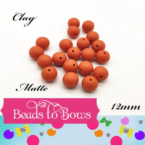50 Matte Clay Bubblegum Beads, Chunky Bubblegum Beads, Chunky Necklace Bead, Gumball Beads, Bubblegum Beads, Bead Supply