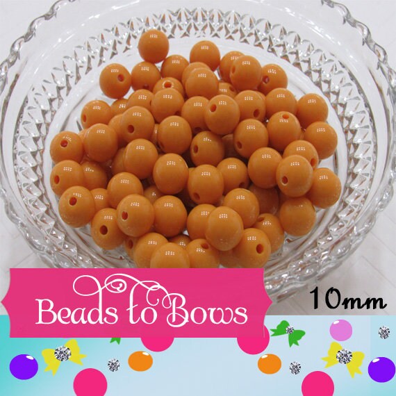 NEW 10mm Mustard Bubblegum bead, Chunky Beads, Round Solid Acrylic Beads, Bubble Gum Beads, Bubblegum Beads, Chunky Necklce Supply Beads