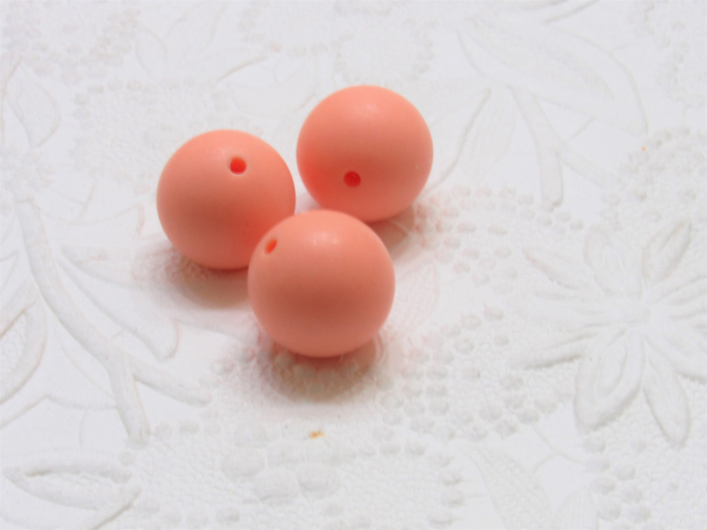 New 20mm Peach Matte Satin Finish Beads, Peach Bubblegum Beads, Gumball Beads, Round Beads, Bubblegum Beads, Beading Supply, Jewelry Supply