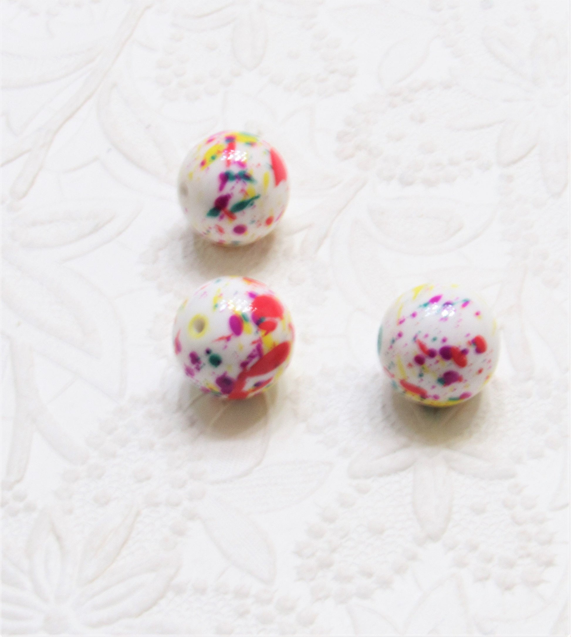 New 20mm Splatter Beads, Purple Yellow Teal, Bubblegum Beads, Splatter Beads, Bubblegum Necklace Beads,