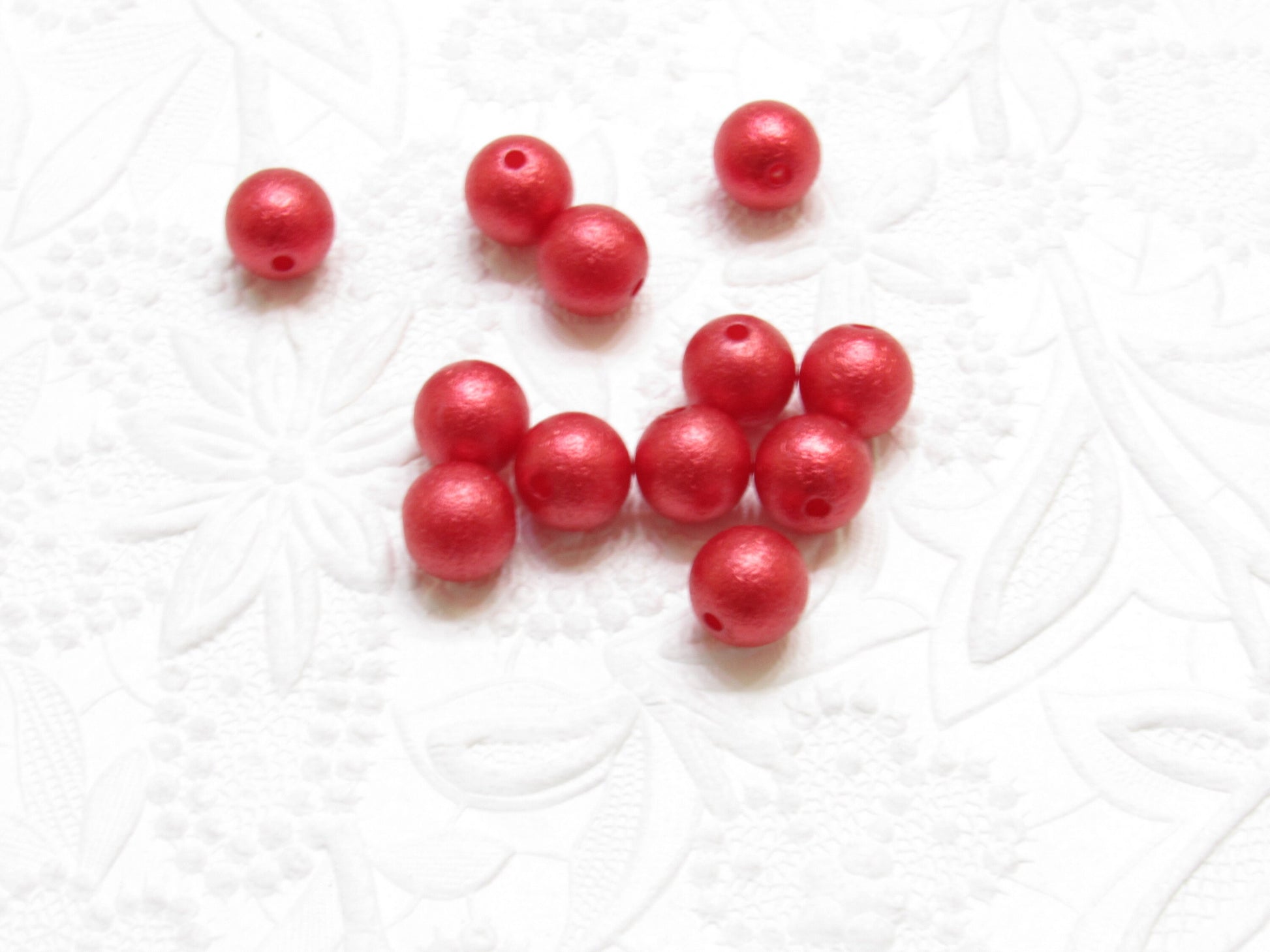 New 12mm Wrinkled Red Pearls, Bubblegum Pearl Beads, Gumball Beads, Pearl Beads, Acrylic Beads, Beading Supply, Jewelry Supply