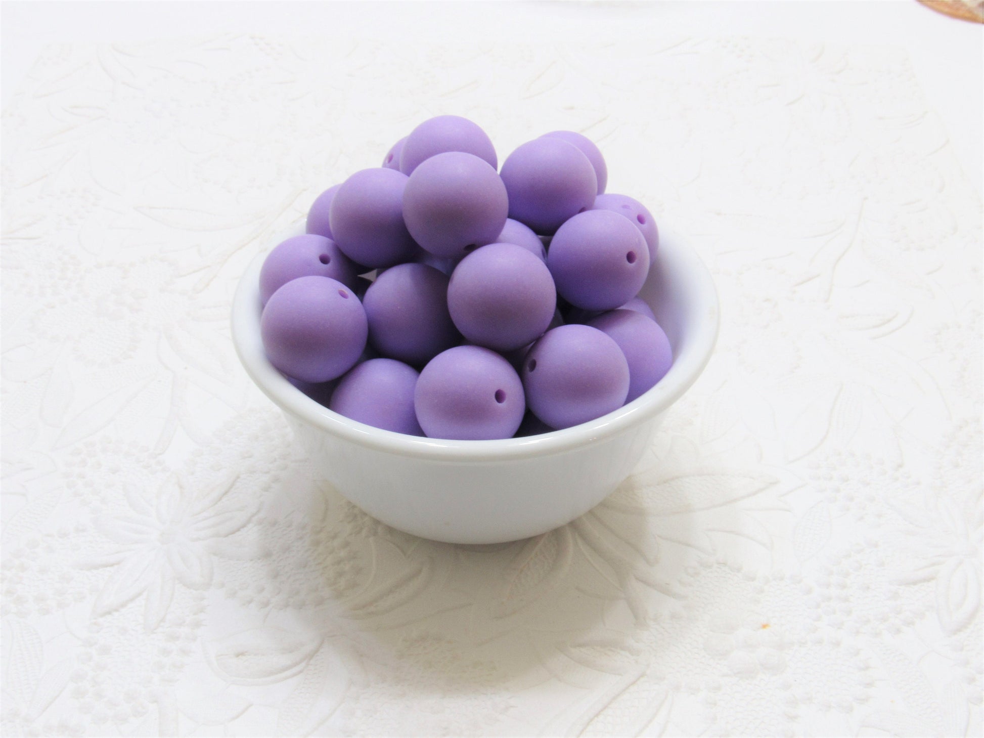 New 20mm Matte Satin Light Orchid Bubblegum Beads, Gumball Beads, Round Beads, Bubblegum Satin Finish, Beading Supply, Dull Finish